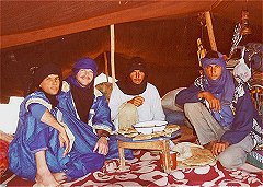 Lunch break in Berber tent.