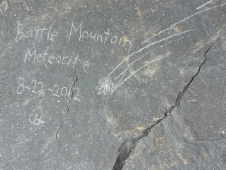 Battle Mountain Expedition - Tribute to the meteorite event on top of the mountain.