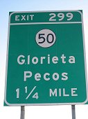 Glorieta Expeditions - Glorieta sign.