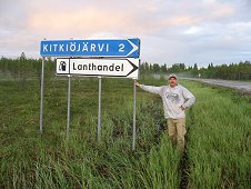 Muonionalusta Expedition - Me with Kitkiojarvi sign.