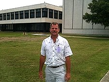 NASA - JSC Visit Expedition - Greg Hupe at Lunar Curatorial's Return Sample Facility in Building 31.