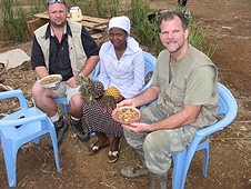 Thika, Kenya Expedition - Mike and Greg with local woman who made us an incredible lunch.