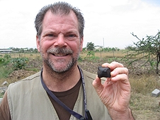 Thika, Kenya Expedition - Greg is the very happy owner of the Thika Pyramid!
