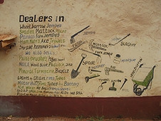 Thika, Kenya Expedition - Local hardware store advertisements.